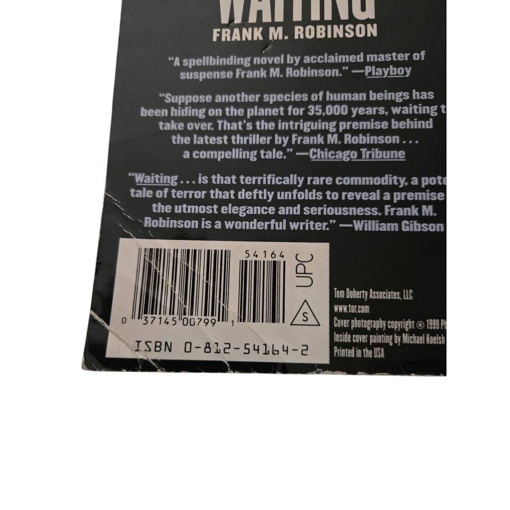 Waiting by Frank M. Robinson - TOR Horror books - isbn 0812541642 - Picture 5 of 5